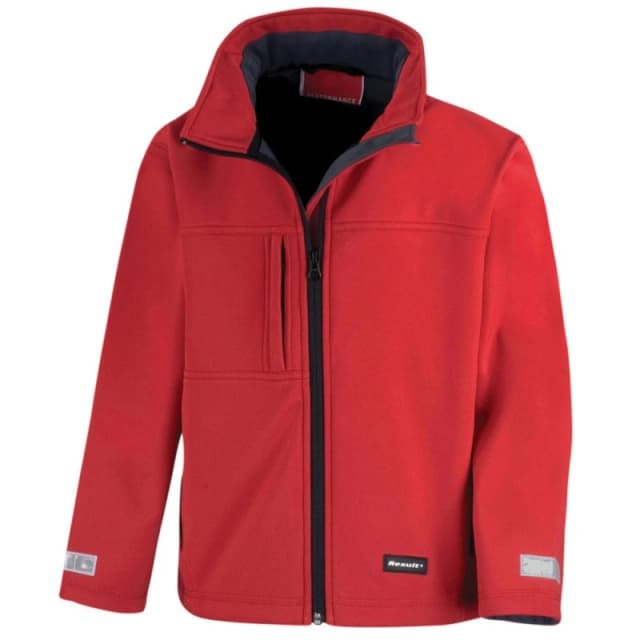 Result Classic Soft Shell Jacket in Red Size: 3-4 Years Red Unisex 3-4 Years