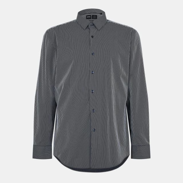 Boss Mens P Hank S Kent Long Sleeve Oxford Shirt Dark Blue male 34 (44)