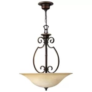 Hinkley Cello Bowl Ceiling Pendant Light 3x E27 Antique Bronze