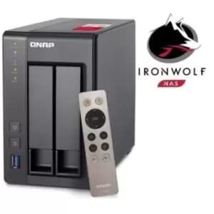 QNAP TS-251+-2G - 2 Bay Seagate 8TB - 2GB Desktop NAS