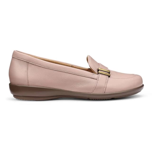 Hotter Womens Wide Fit 'Clay' Loafers in Pale Pink Size: 7 Pale Pink Female 7