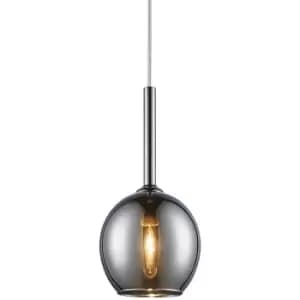 Zumaline Lighting - Zumaline Monic Dome Pendant Ceiling Light, Chrome, 1x E14