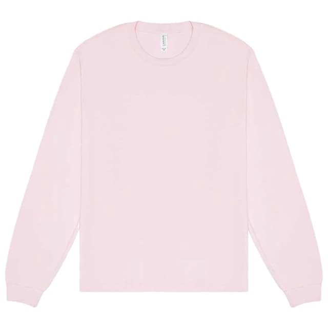Bella + Canvas Mens Heavyweight Long-Sleeved T-Shirt in Pink Size: XS Pink Male XS