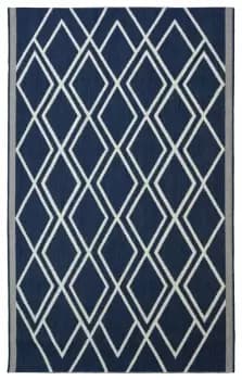 Homemaker Indoor Outdoor Diamond Rug - 160x230cm - Navy