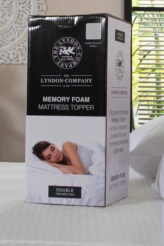 The Lyndon Company The Lyndon Company Memory Foam Mattress Topper in Off White Size: Single Off White Single Unisex 5054990119940