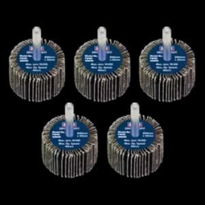 Sealey Flap Wheel 40 x 30mm 60Grit 6mm Shaft - Pack of 5 - FW4030605