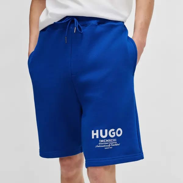 HUGO Blue Nomario Cotton Shorts - XL Blue Shorts male 50510728-493 XL