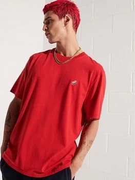 Superdry Code Essential T-Shirt - Red, Size 2XL, Men