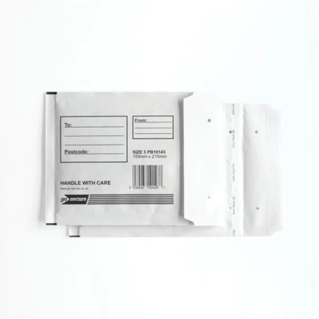 GoSecure Bubble Envelopes Size 3 White (10 Pack) PB10143