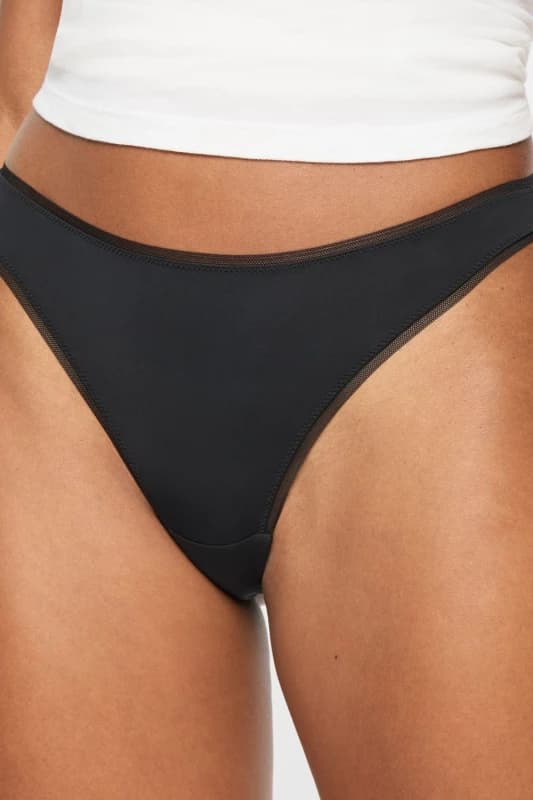 KBX Womens 3 Pack Micro Thong in Black Size: 10 Black Female 10