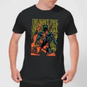 Marvel Avengers Black Panther Collage Mens T-Shirt - Black