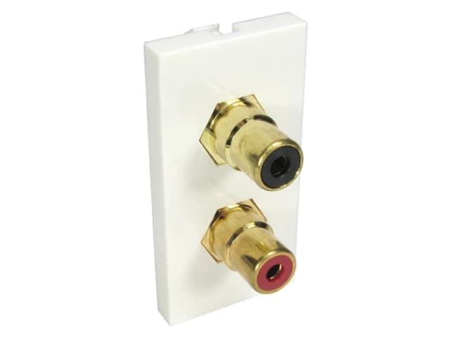Cables Direct Cables Direct AV-MOD2RCA socket-outlet 2 x RCA White AV-MOD2RCA