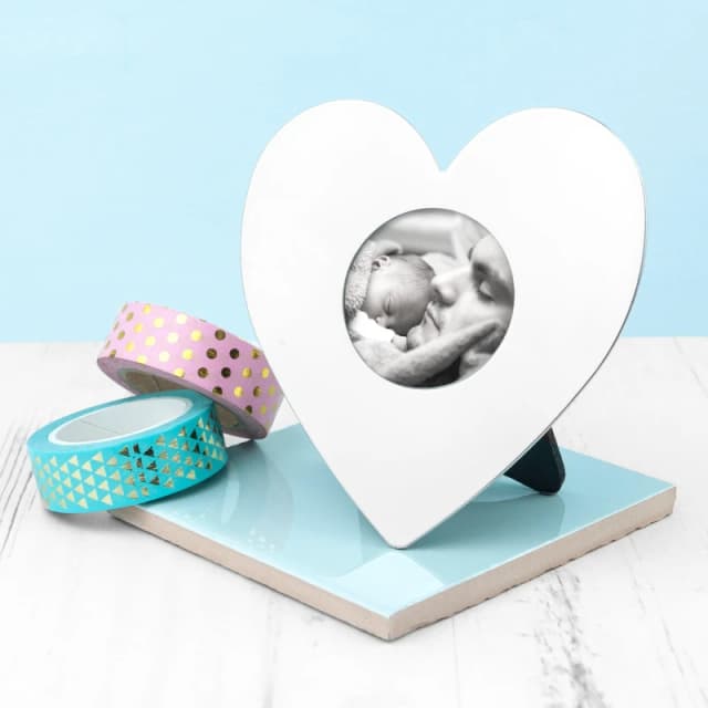 Treat Republic Silver Plated Heart Photo Frame Silver