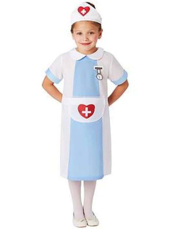 Nurse Child Costume One Colour WZH59 Unisex 3-4,5-6,7-8
