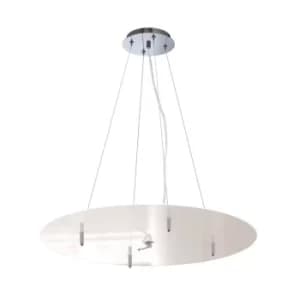 Nordica Ceiling Pendant Kit 90cm, Polished Chrome, White Acrylic