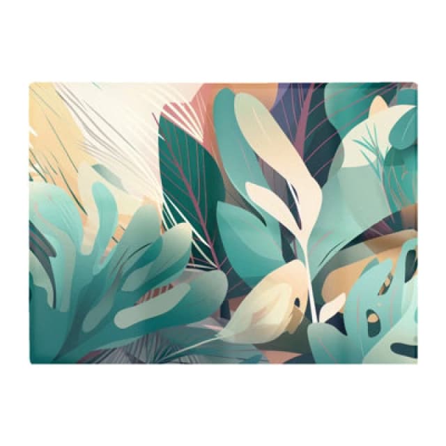 Warren Reed Designer Abstract Tropical Leaves Glass Chopping Board