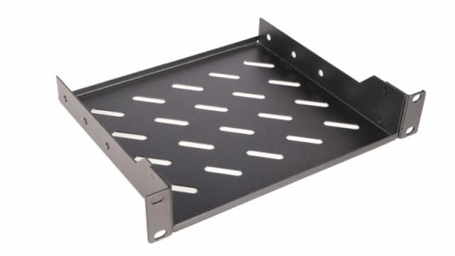 Equip Fixed Shelf 10'. 1U. 200MM. Black