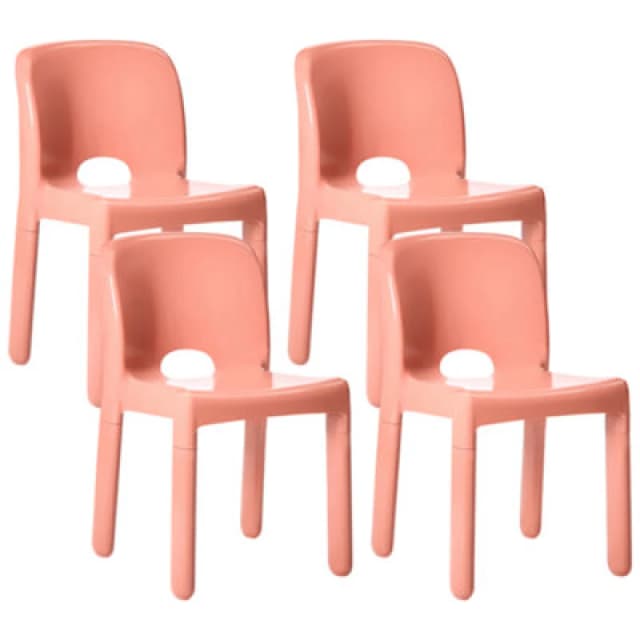 Beliani Set Of 4 Garden Chairs Betim Coral