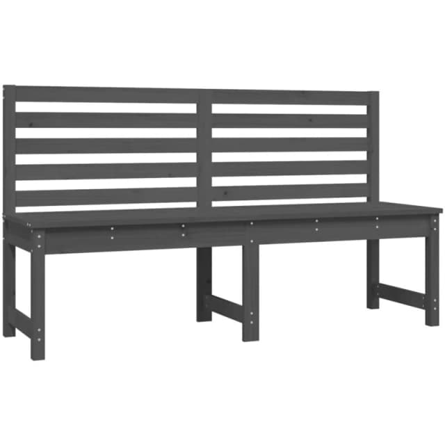 VIDAXL Garden Bench Grey 157.5cm Solid Wood Pine Vidaxl 8720845691622