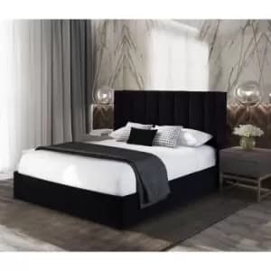 Marilynn Bed Double Plush Velvet Black