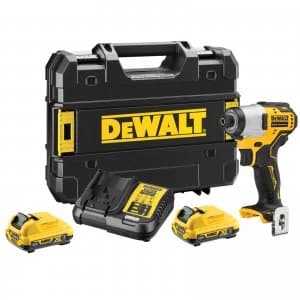 DEWALT DCF801D2 12v XR Cordless Brushless Compact Impact Driver 2 x 2ah Li-ion Charger Case