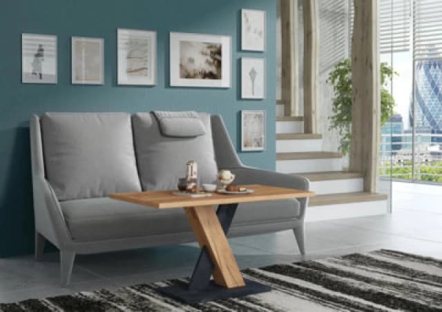 Furneo Coffee Side Table Oak & Concrete Effect Modern Living Room Furniture Enzo 02