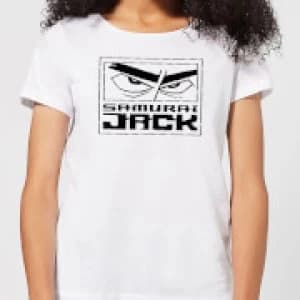 Samurai Jack Stylised Logo Womens T-Shirt - White - 3XL