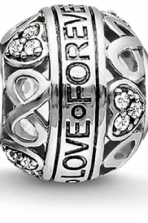 Ladies Thomas Sabo Sterling Silver Karma Beads Love Forever Bead K0212-643-14