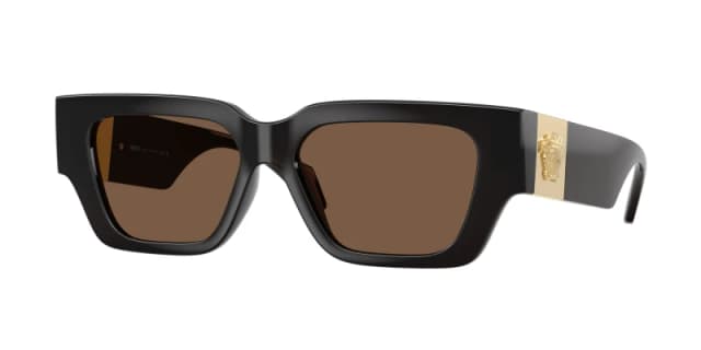 Versace Woman Versace VE4497U 554373 Sunglasses Injected Brown Brown Squared Normal Brown Sunglasses Woman Injected