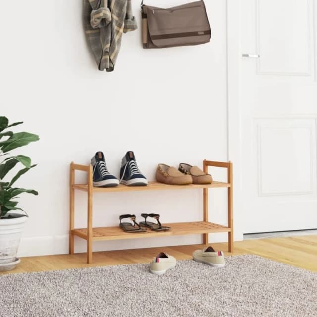 VIDAXL Shoe Rack 69x27x41cm Solid Wood Walnut Vidaxl 8720287220428