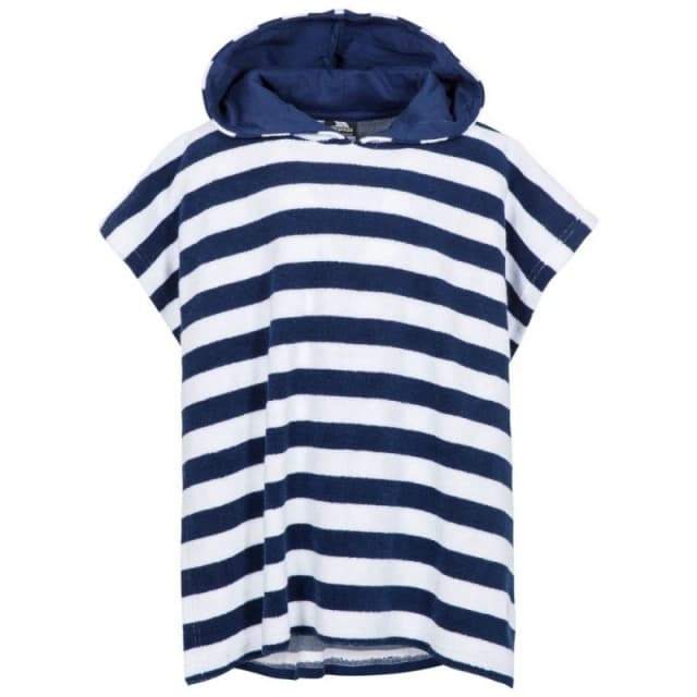 Trespass Oarfish Hooded Towelling Robe Navy unisex
