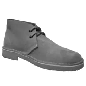 Roamers Mens Real Suede Unlined Desert Boots (4 UK) (Grey)