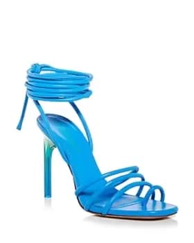 Off-White Womens Plexi Strappy High Heel Sandals
