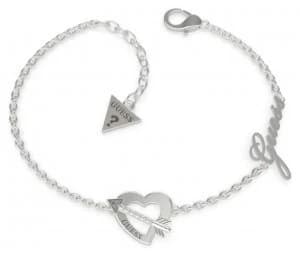 Guess Across My Heart Stainless Steel Silver Bracelet Jewellery