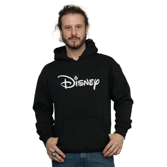 Disney Men Mickey Mouse Head Logo Hoodie in Black Size: Small Black S Male 5059400812442