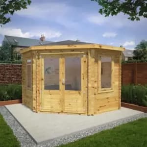 Mercia 3m x 3m 28mm Wall Corner Cabin