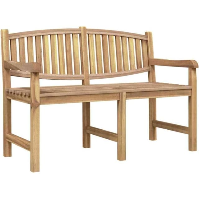 VIDAXL Garden Bench 149.5x60x90cm Solid Teak Wood Vidaxl 8720845824716