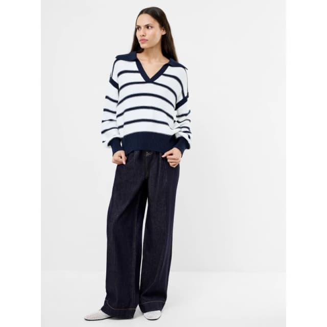 French Connection Womens Lily Soft Knit Crew Neck Jumper White female 8 (XS)