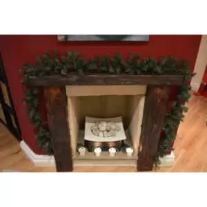 2.7m (9ft) x 20cm Canadian Pine Christmas Garland Plain Green