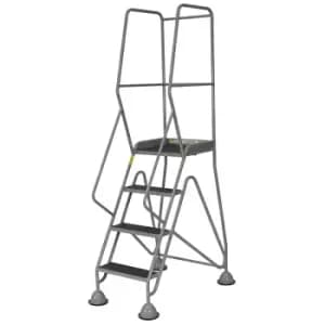 Fort Gamma Easy Glide Mobile Safety Steps with 2 Aluminium Treads - 1500 x 570 x 670mm