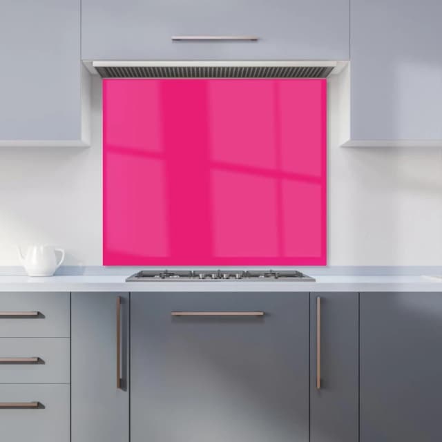Warren Reed - Designer Vivid Pink Kitchen Splashback Size: 600mm x 750mm Pink Unisex 600mm x 750mm