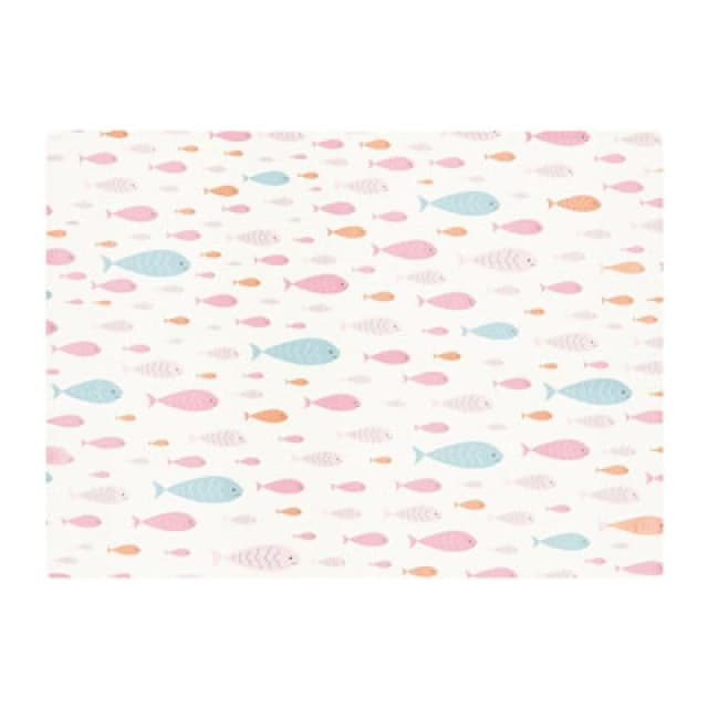 Warren Reed Designer Hand Drawn Swimming Fish Glass Chopping Board