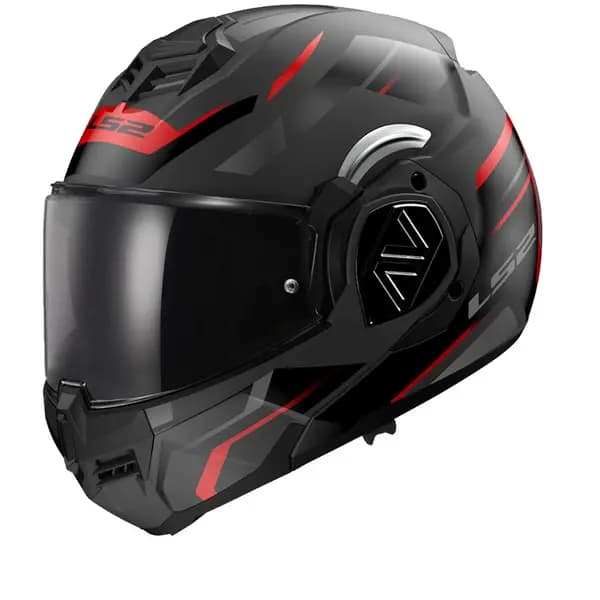 LS2 FF906 Advant Kuka Matt Black Red-06 Modular Helmet Size L