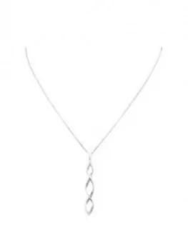 Simply Silver Sterling Silver 925 Cubic Zirconia Wrapped In Love Pendant