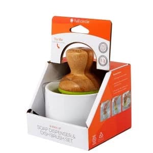 Full Circle Soap Dispenser and Dish Brush Set