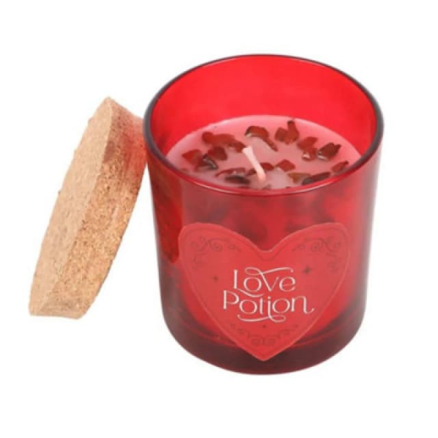 Something Different Something Different Love Potion Raspberry Crystal Chips Scented Candle in White White One Size Unisex 5063703387217