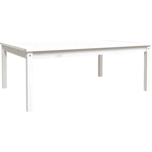 VIDAXL Garden Table White 121x82.5x45cm Solid Wood Pine vidaXL 8720845692339