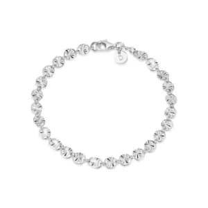 Daisy London 925 Sterling Silver Treasures Sunburst Chain Bracelet Sterling Silver
