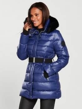 Ugg Valerie Belted Down Parka - Blue