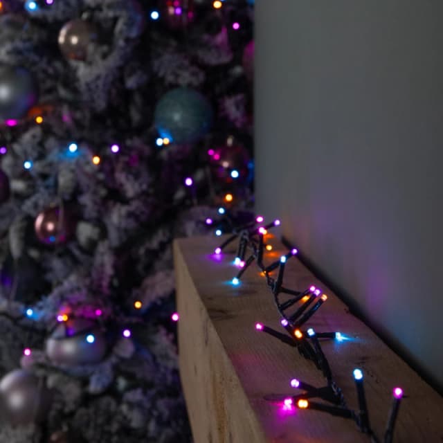 6m 240 LED TreeBrights Multi-Action Christmas String Lights with Timer in Rainbow